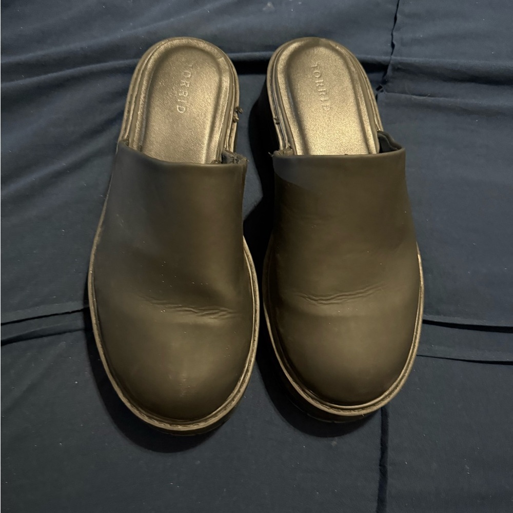 Torrid Black Slip-On Mules with Minimalist Design